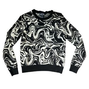 Black and White Marbled Sweater